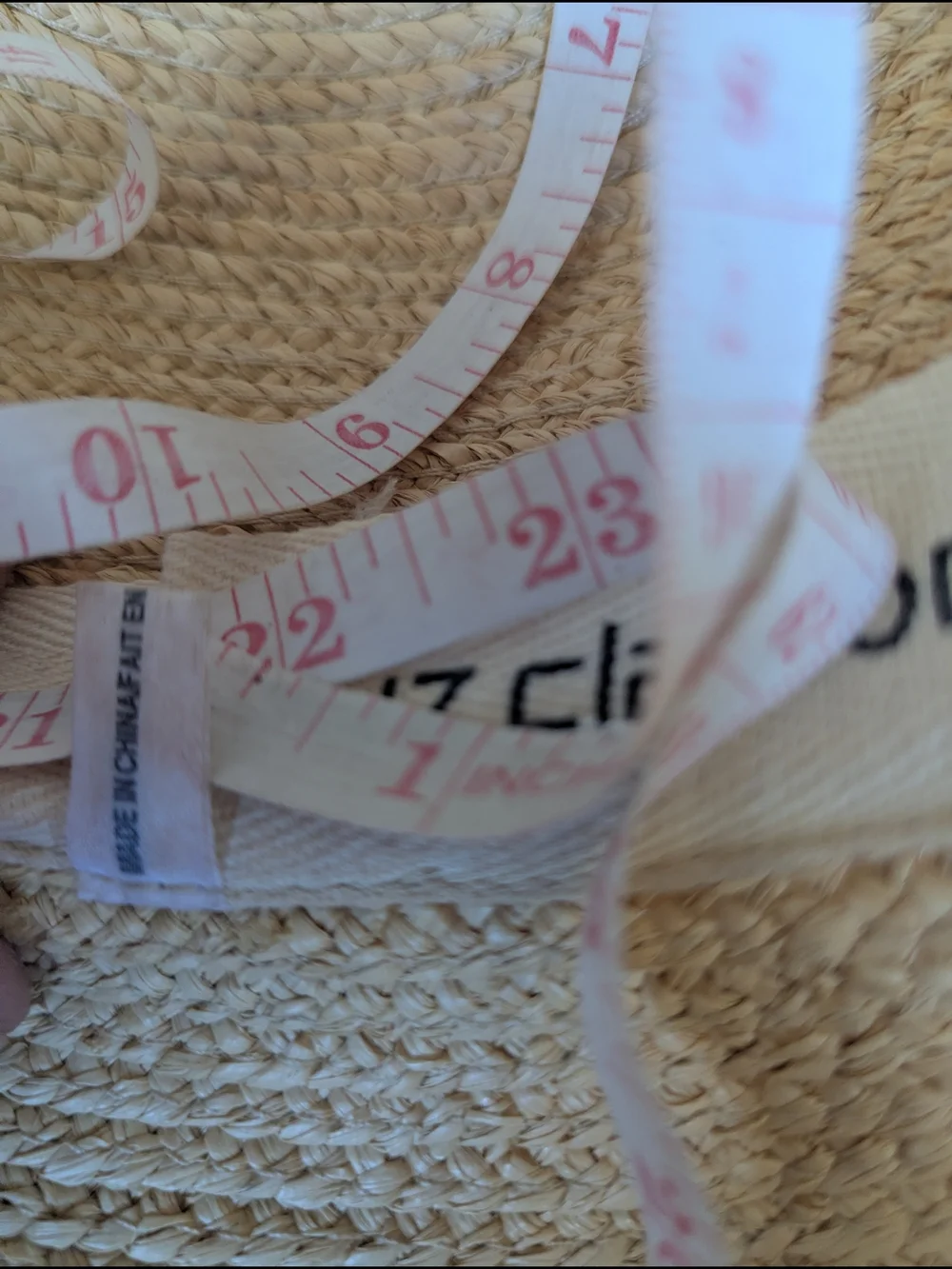 Vintage Liz Claiborne Straw Sun Hat in Natural Tan